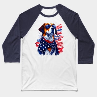 Funny 4th of July Dog Baseball T-Shirt